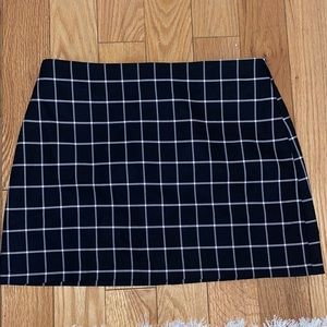 Black checked skirt